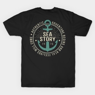 Marine round retro emblem T-Shirt